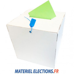 Urne de vote carton rigide  blanc laqué 400 votants.