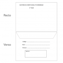 Enveloppe de retour du vote par correspondance par lot de 100