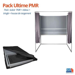 Pack Ultime PMR (Isoloir + rideau + housse)