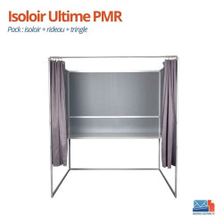 Isoloir Ultime PMR (Isoloir + rideau + tringle)